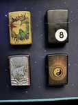 Vand 4 brichete zippo