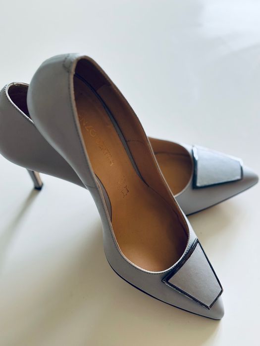 Pantofi Stiletto, nr.38, gri, Enzo Bertini