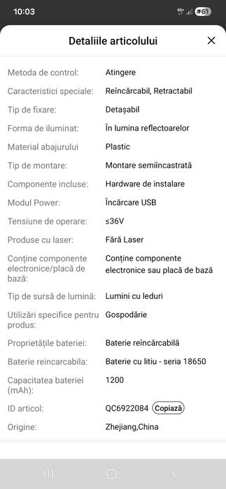 Lanterna led puternică, nouă