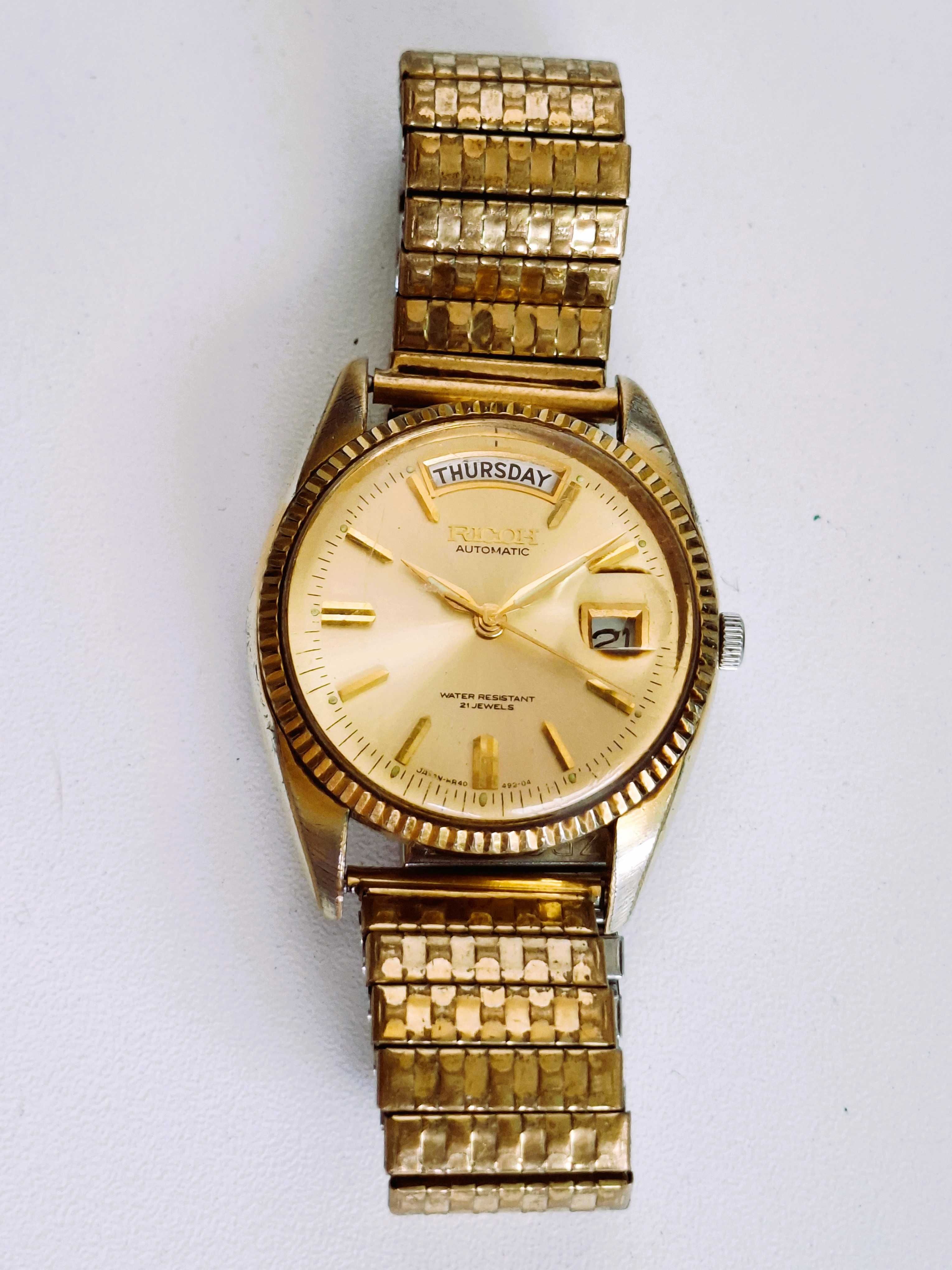 Ceas vintage Ricoh President Automatic 21 jewels day-date