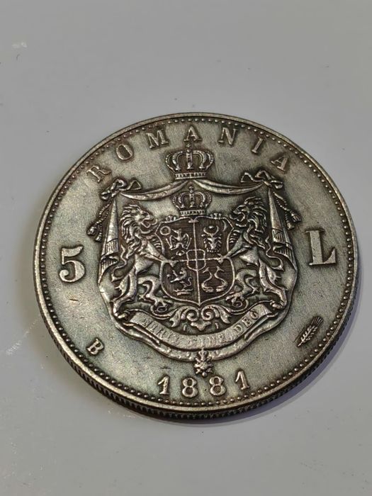Monede 5 lei 1879, 1881, 1882, 1883, 1884, 1885, 1901 rebateri moderne