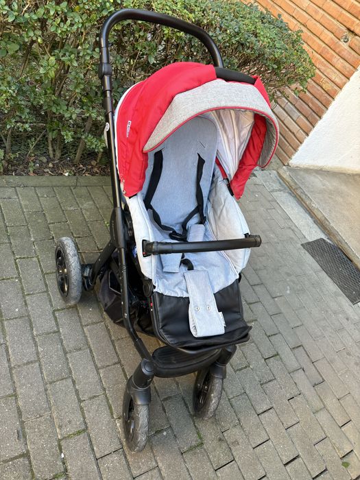 Carucior 3 in 1 Adamex Neonex Rosu/Gri