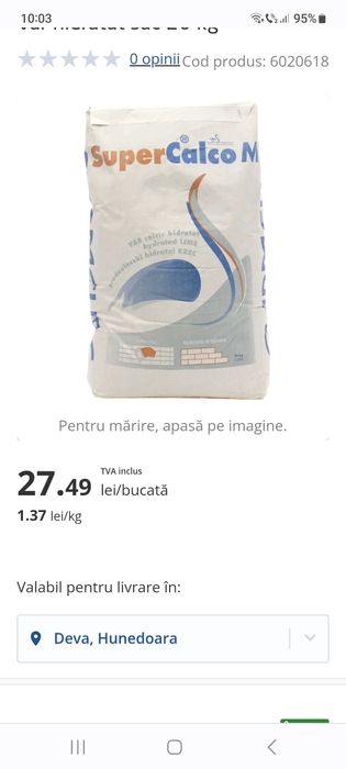 Vand var la sac 20 kg