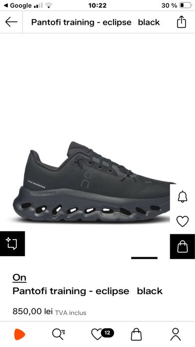 ON Cloudtilt Eclipse Black