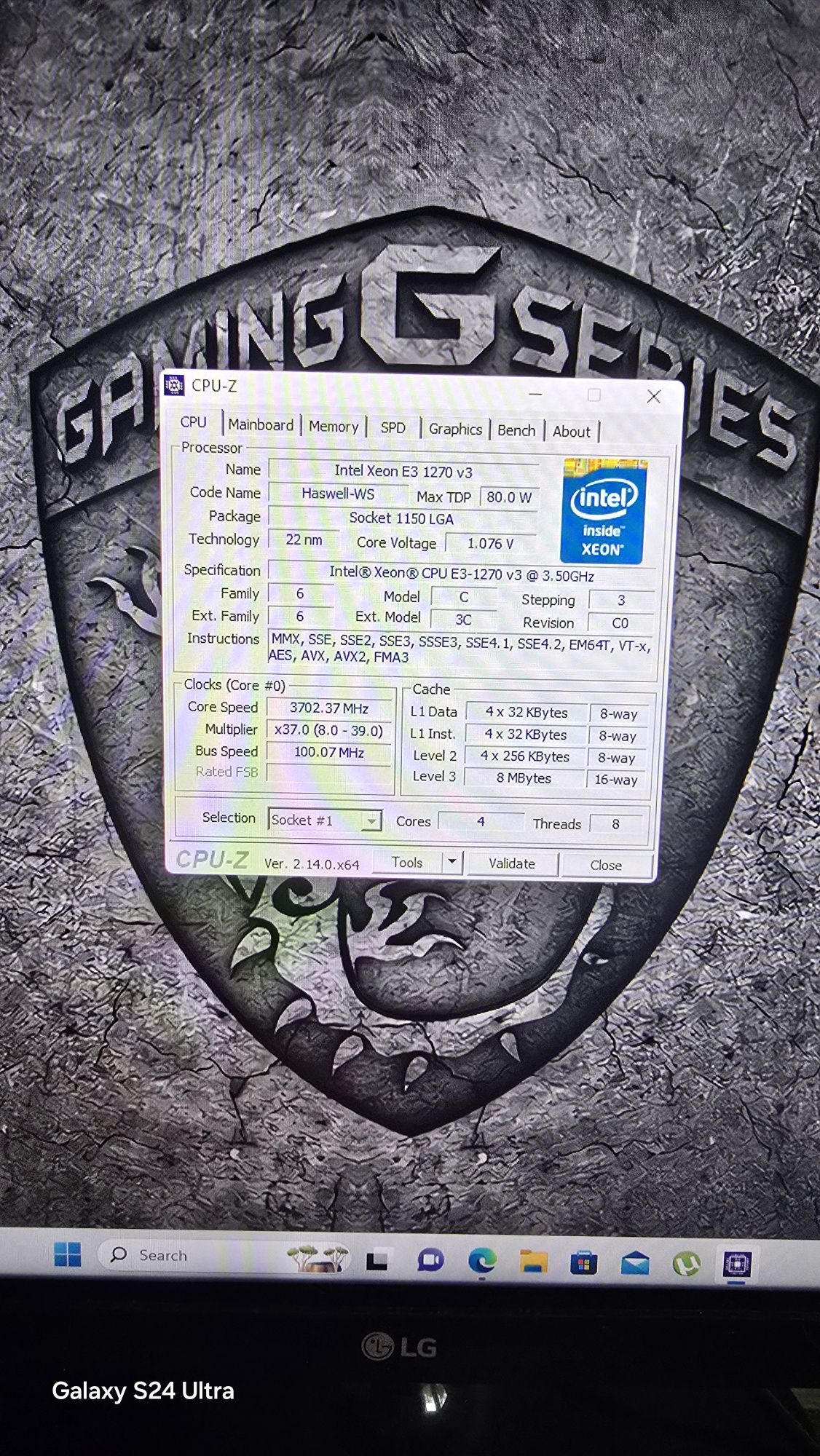 MSI Z87 G43 Геймърско дъно с процесор Xeon E3-1270, RAM 28Gb