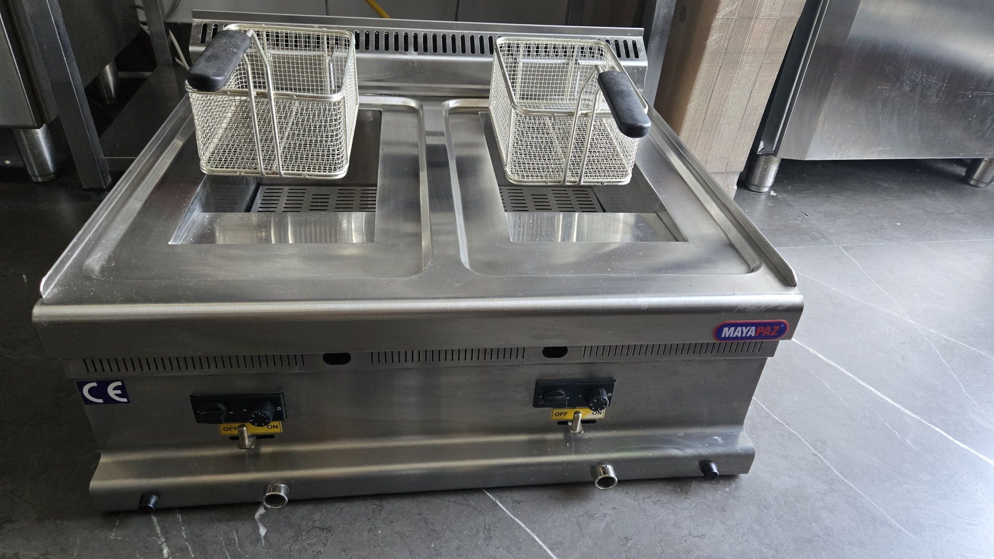 MayaPaz Friteuza Profesionala Gaz 10L + 10L Nou+ 10L