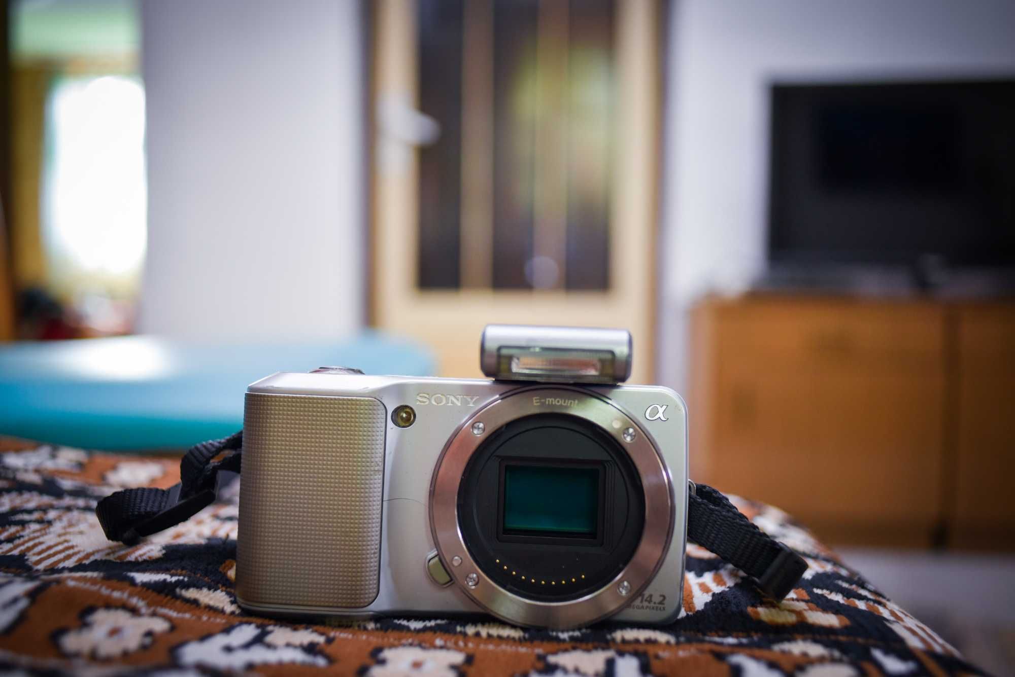 aparat foto mirrorless Sony Nex 3 cu Blitz