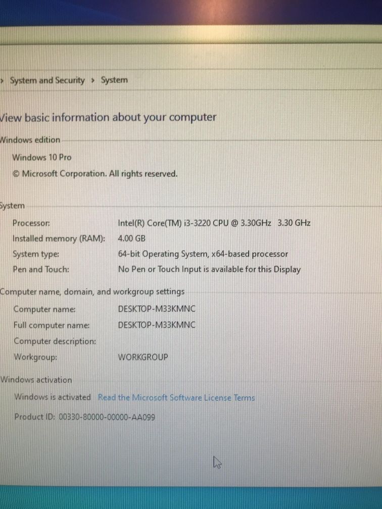 Pc lenovo + monitor