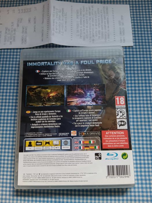 Khights Contract, CD Joc Ps3 de colectie,foarte Rar,complet si factura