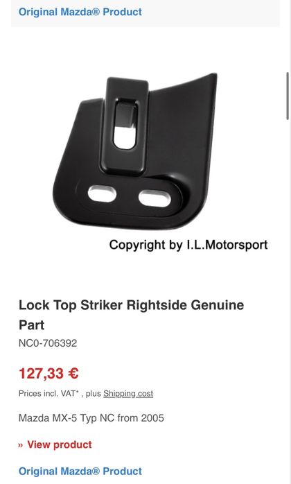 Hardtop Mazda Mx-5 NC Hard top