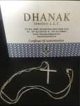 Vand pandantiv din aur alb de 18 k, cruce diamante