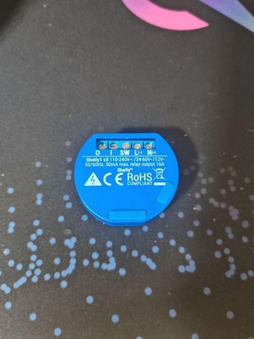 Shelly 1 v3 gen 3 releu comutator pentru automatizare locuinta lumini
