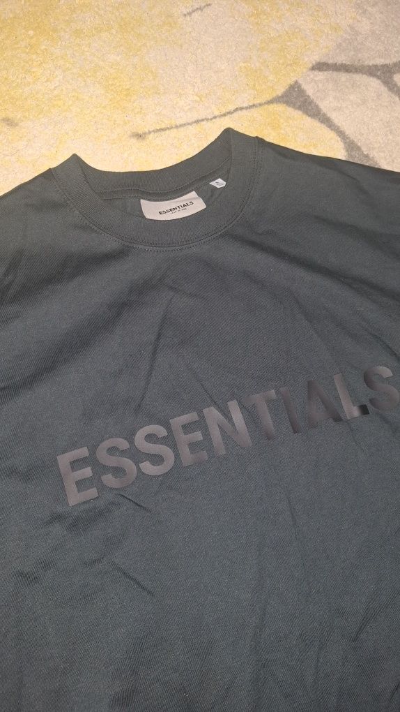 Fear Of God Essentials тениска, цвят черен