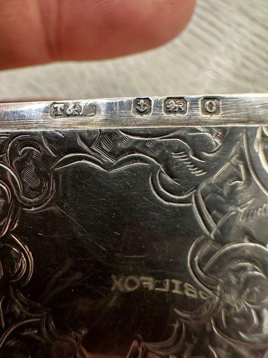 Silver vesta case. Сребърен кибритник. 1913г антика