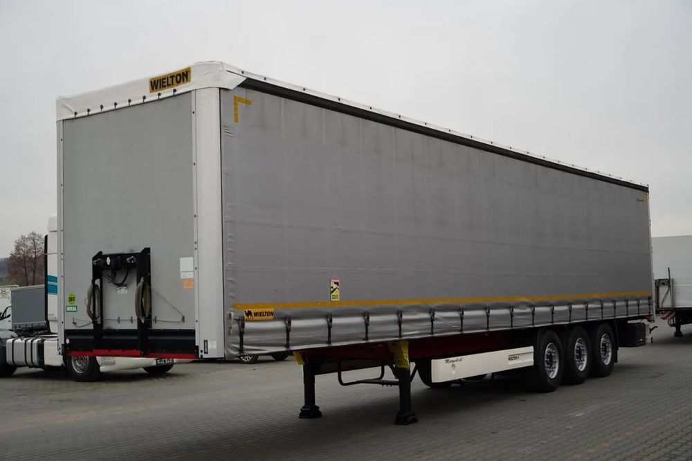 Wielton CORTINĂ STANDARD / REMORCA DIN OȚEL - 9 M / AXĂ RIDICATĂ / SAF / PUȚIN FOLOSITĂ