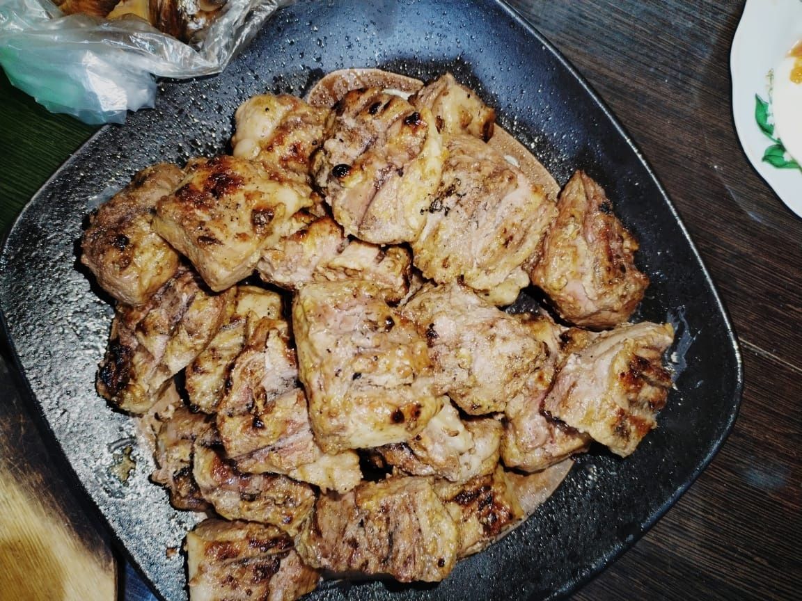 Шашлык из утки и крылышки