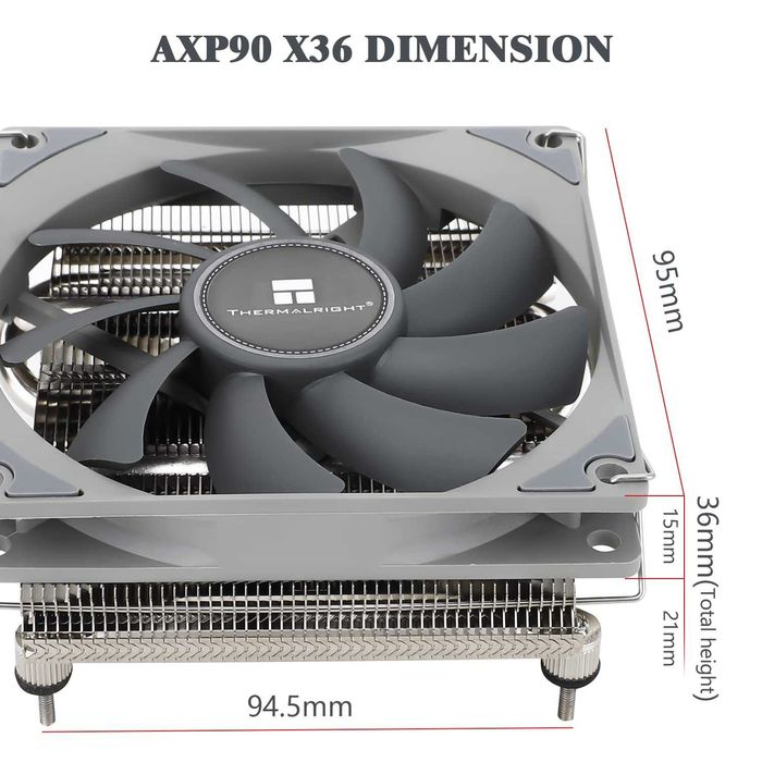 Cooler CPU Thermalright AXP90-X53/X36 profil redus,PWM AGHP,AMD Intel