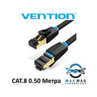 LAN Кабел SFTP Cat.8 Patch Cable - 0.5M Black 40Gbps - Vention - IKABD