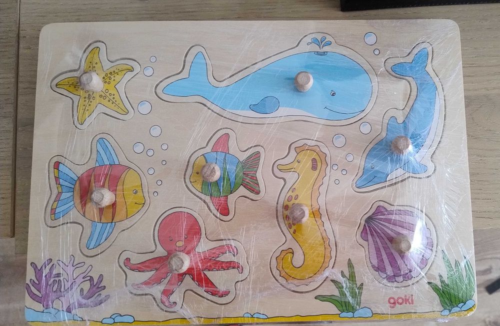 Детски дървени пъзели Goki 2 броя