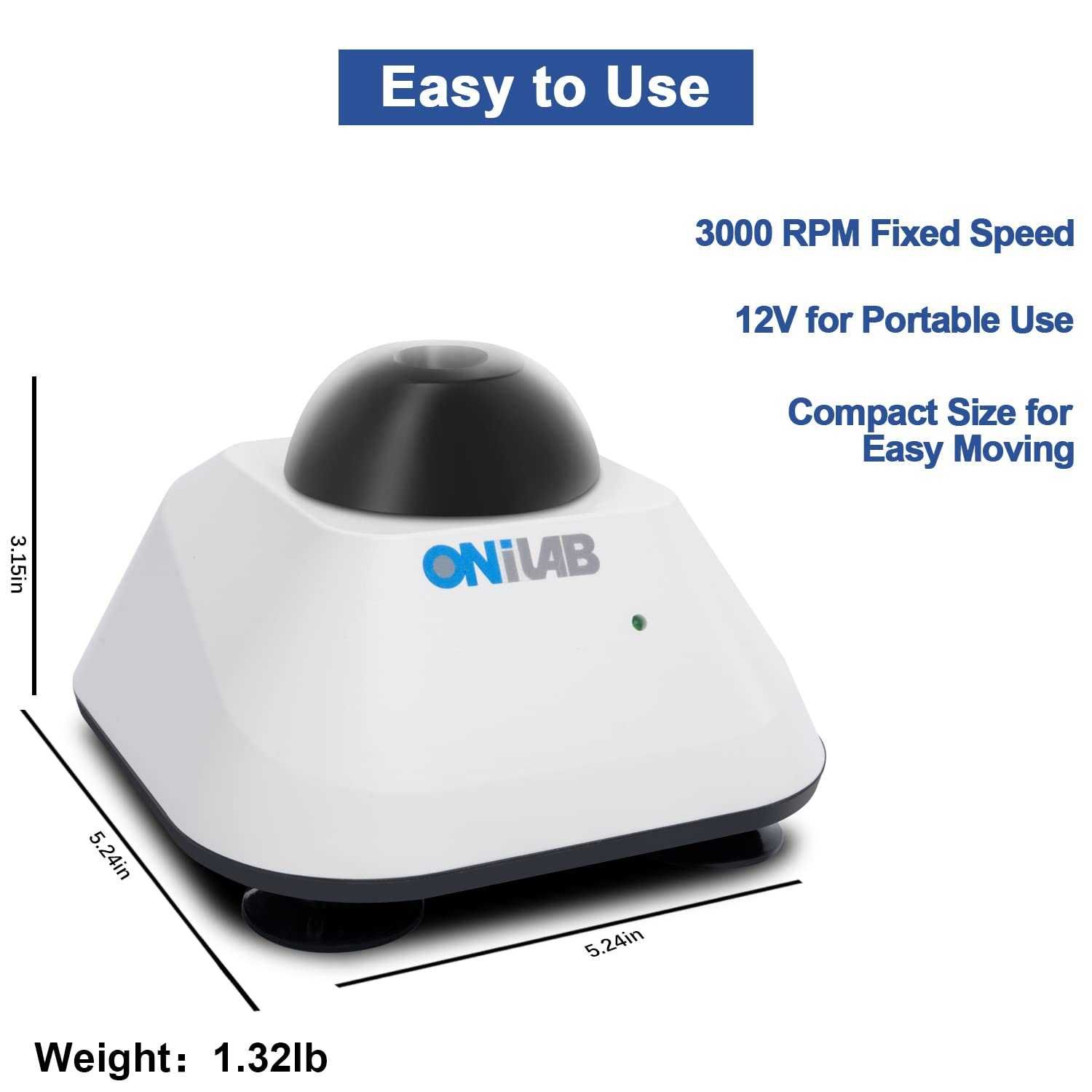 ONiLAB Vortex миксер с функция докосване, 120бр. 7/32 инча топки,черен