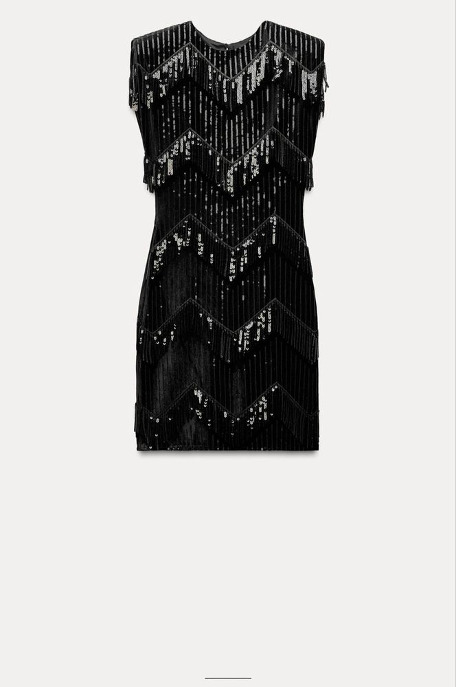 Дамска черна рокля Zara