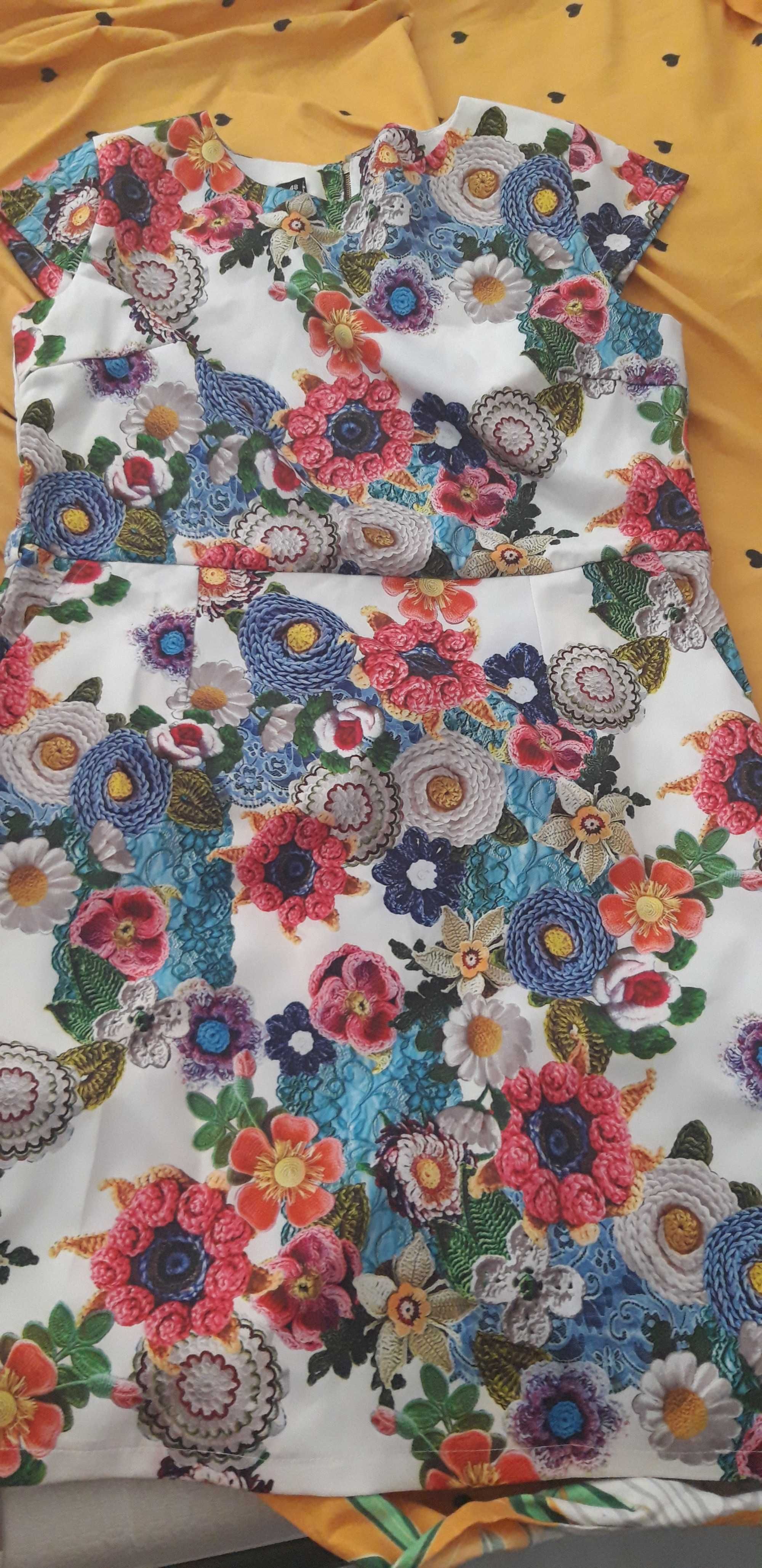 Rochie cu flori marimea 48 noua,nepurtata