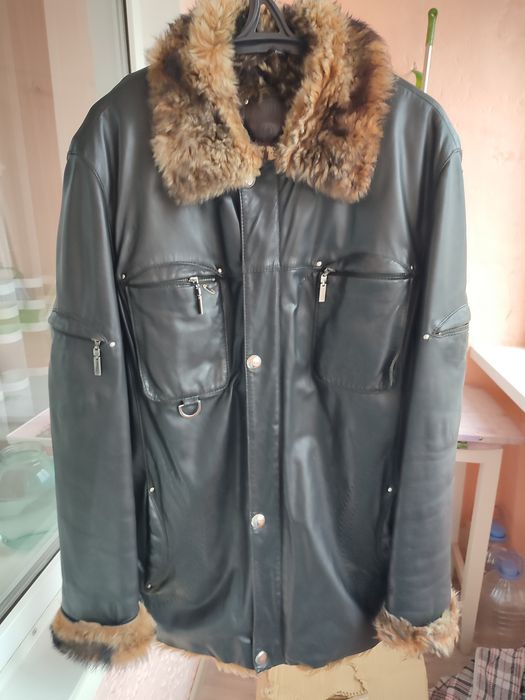 Мужская куртка кожаная