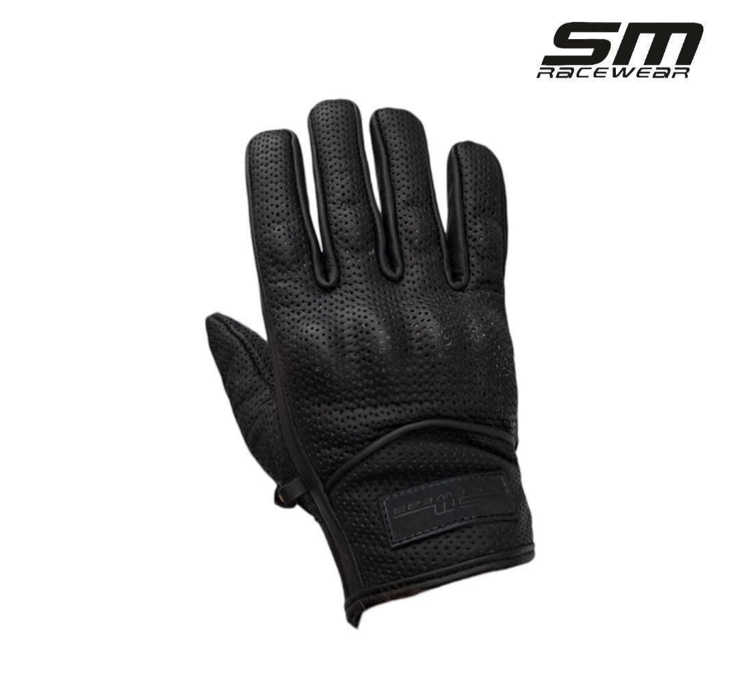 Manusi moto piele naturala perforata SM Wind marimi S M L XL 2XL 3XL