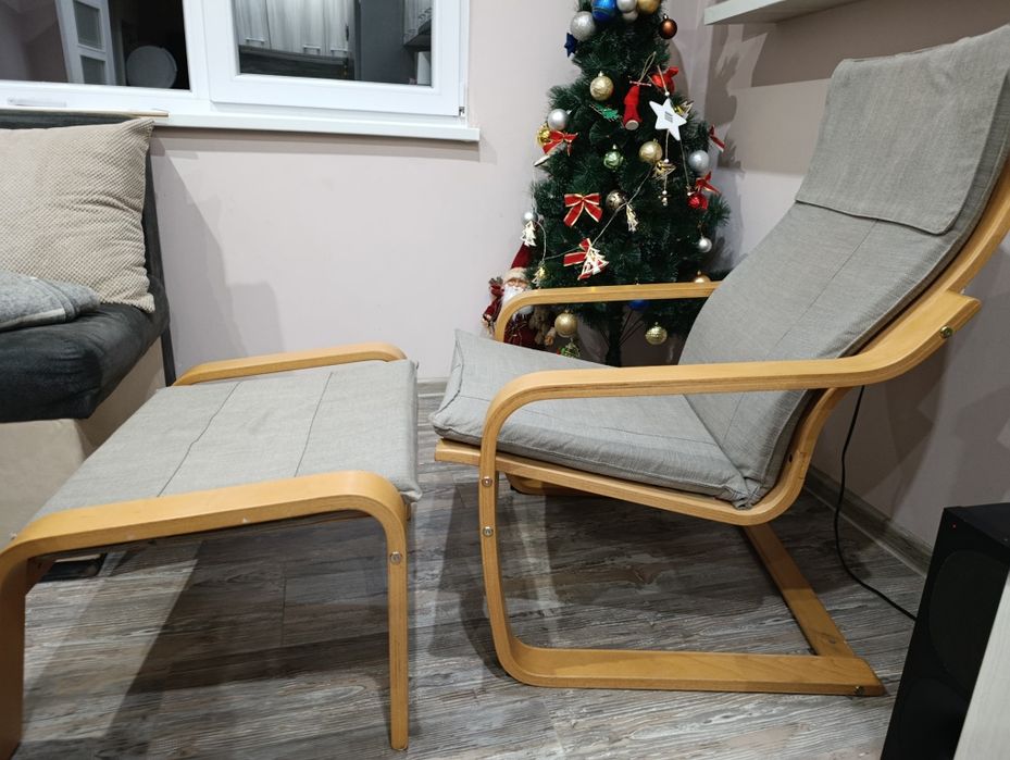 Релаксиращ стол с табуретка