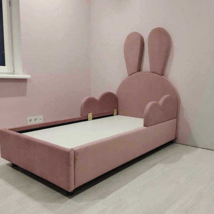 Детская мягкая кровать Зайка