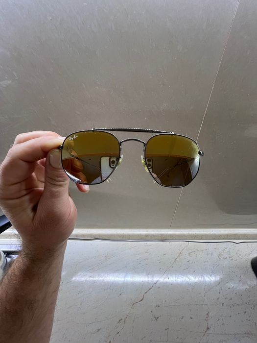 Ray-ban marshal gold silver glass