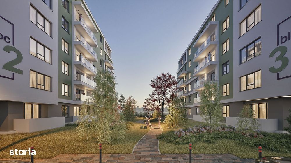 Apartament in cartier privat cu spații verzi si parcare