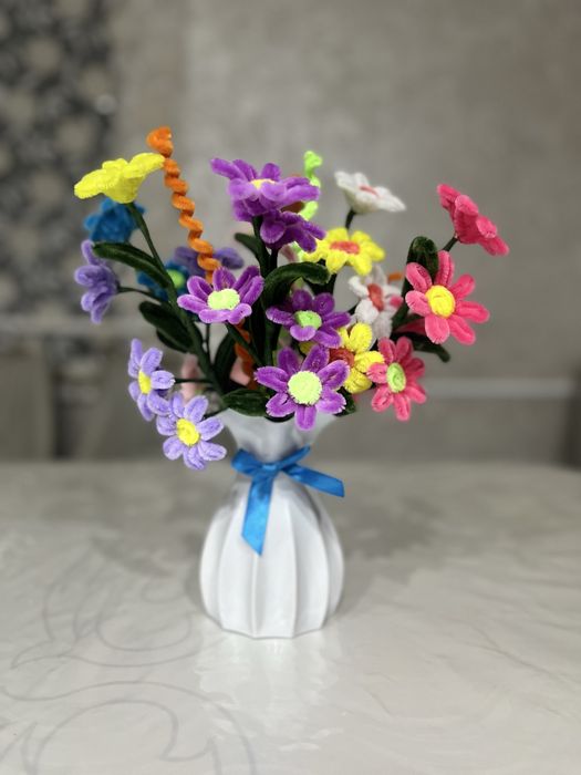 Цветы из синельней проволки