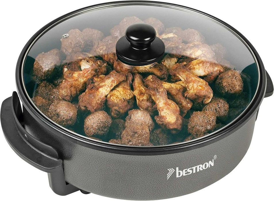 Tigaie electrica BESTRON AHP1200, Multifunctional 40cm 1500w MX135