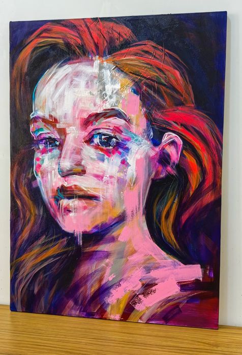 Картина, портрет девушки. 60-40 см.