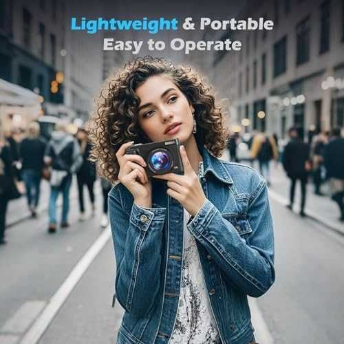 Нова компактна Влог камера 4K 48MP с въртящ екран и зарядна станция