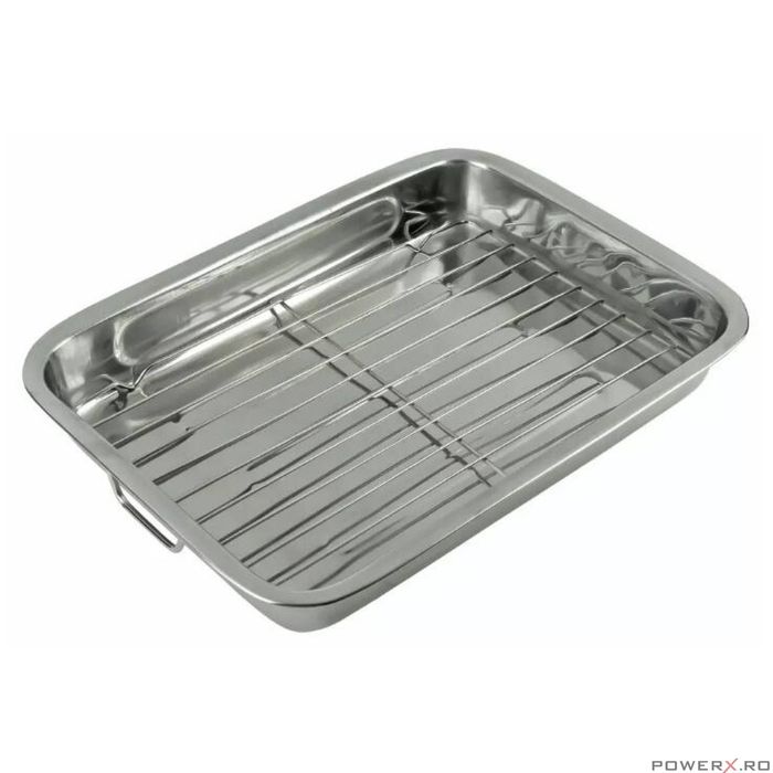 Tava din inox, pentru cuptor, cu gratar, 40 cm, Kinghoff
