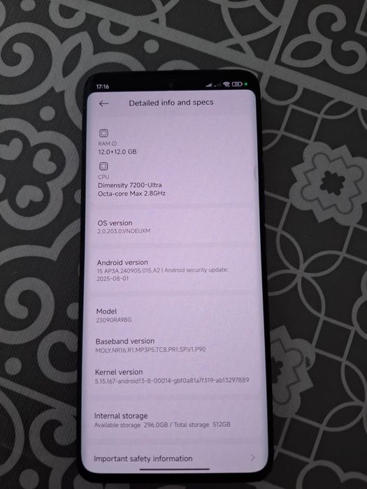 Xiaomi note 13 pro plus 5g 12gb RAM, 512GB
