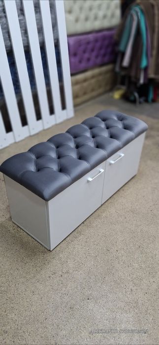 Обувница в прихожую. Пуфик для обуви. Прихожка. Вешалка. Этажерка.