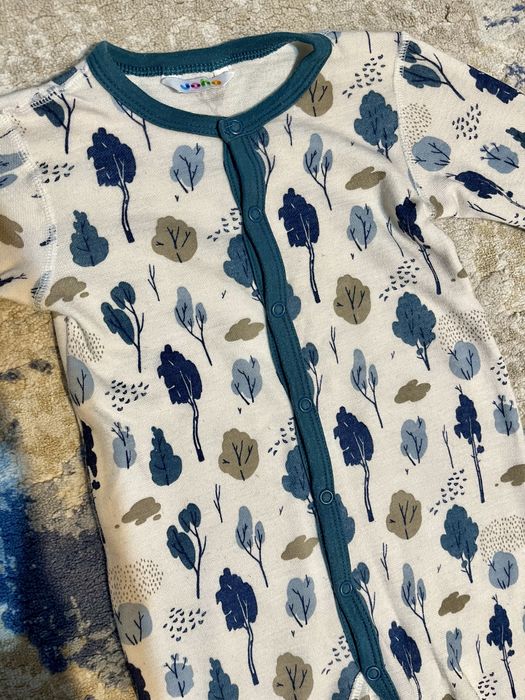 Overall Joha lână si bambus, 90 cm + 3 maiouri body cadou, H&M, 92