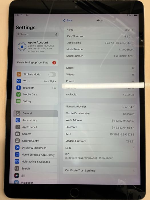 Apple iPad Air 3 (2019) wi-fi + cellular sim