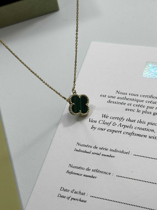 Colier Van Cleef & Arpels Gold 18K Malachite
