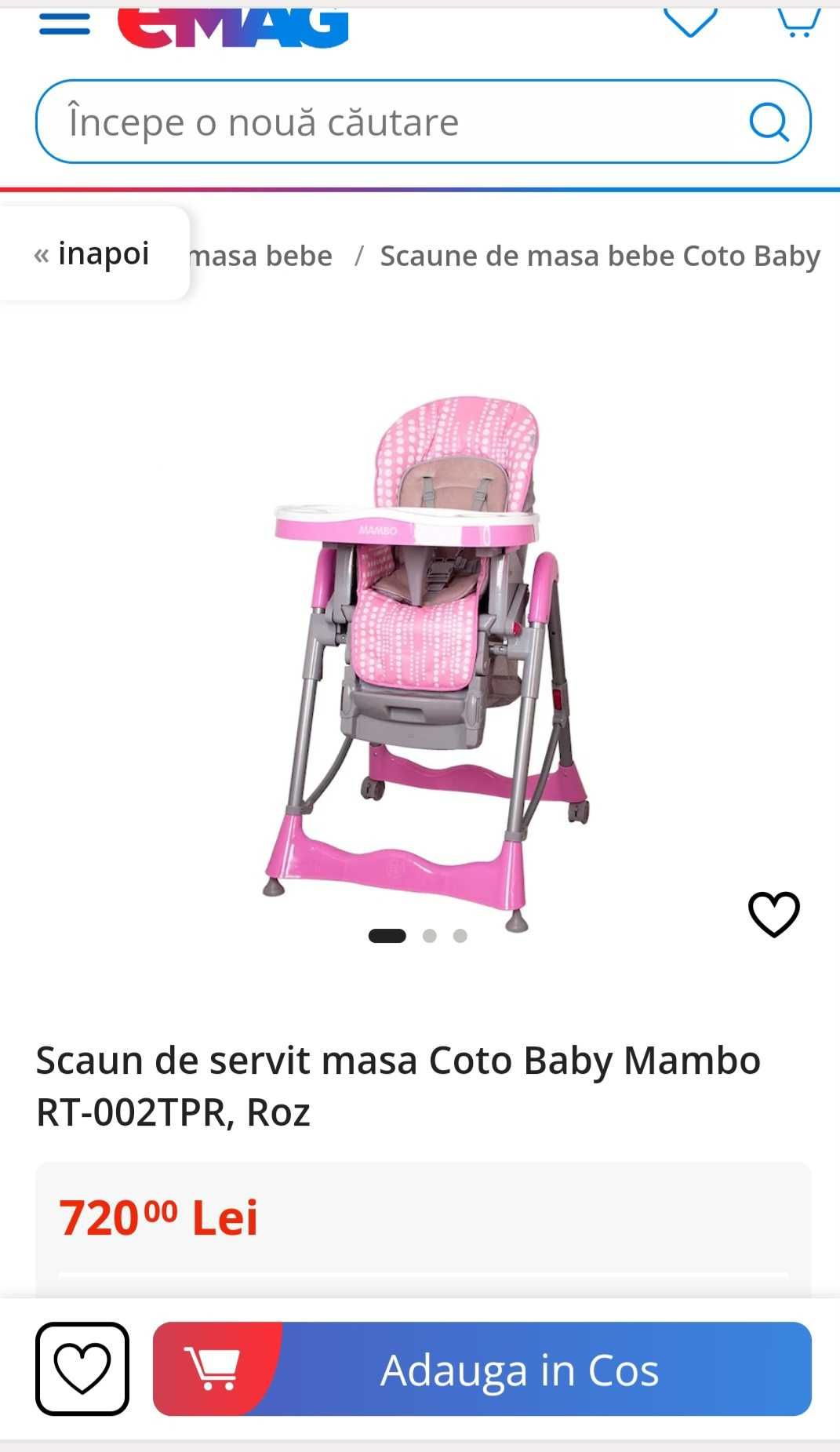 Scaun de masă Mambo Coto Baby