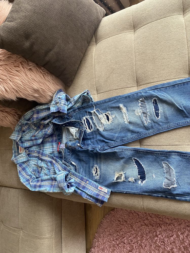 Лот- Дънки Guess и риза Levi’s