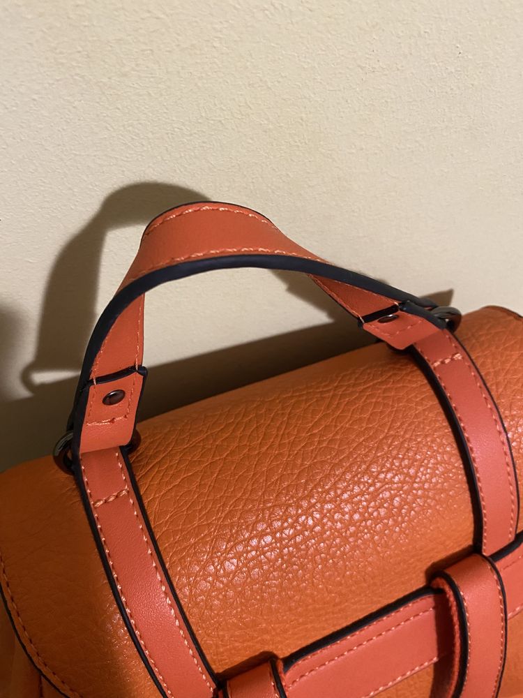 Pierre Cardin, Rucsac cu tinte metalice Iza, Oranj mandarina/Argintiu