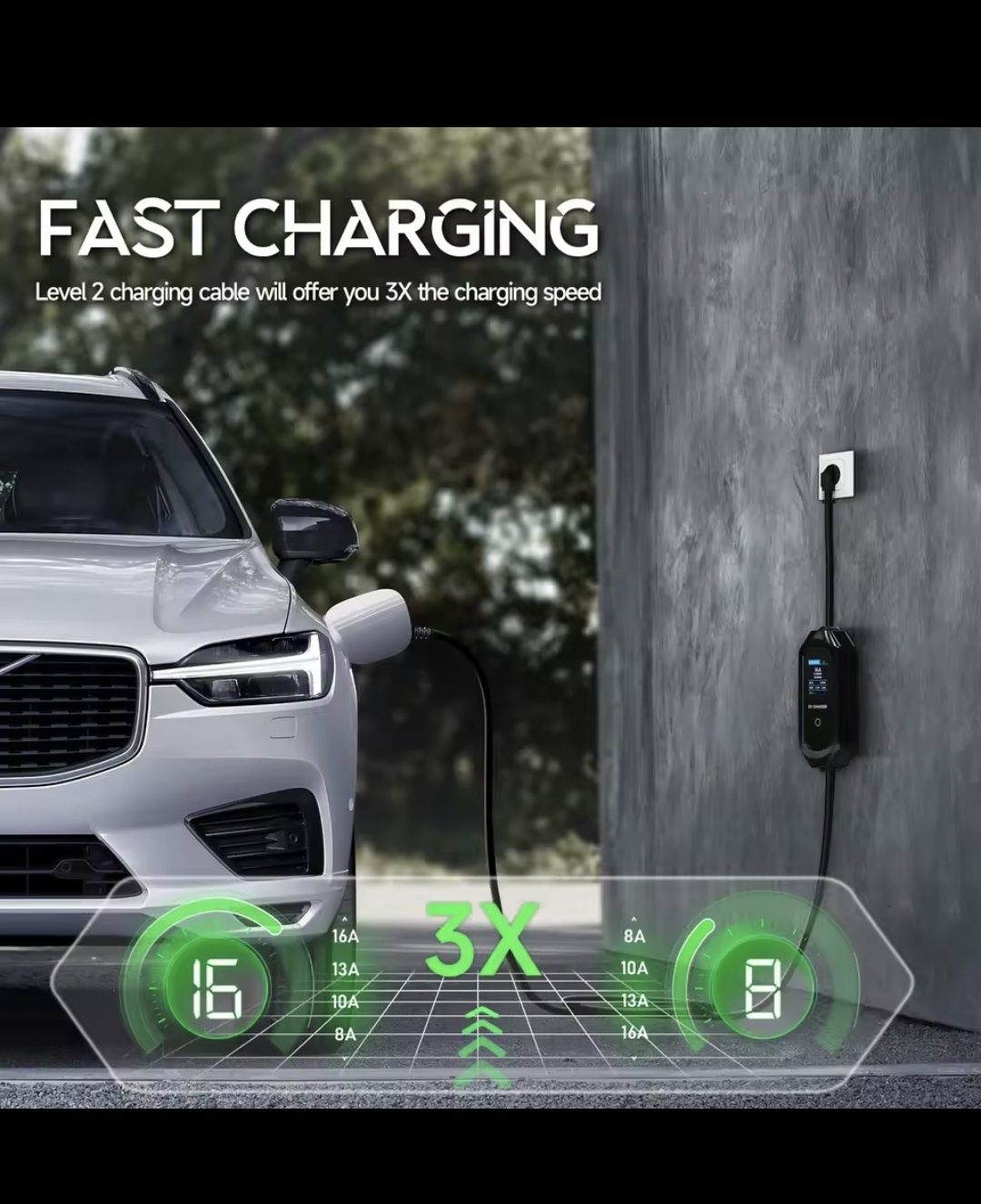 Зарядно за  електрическа кола Hybrid с Wi-Fi EV type 2
