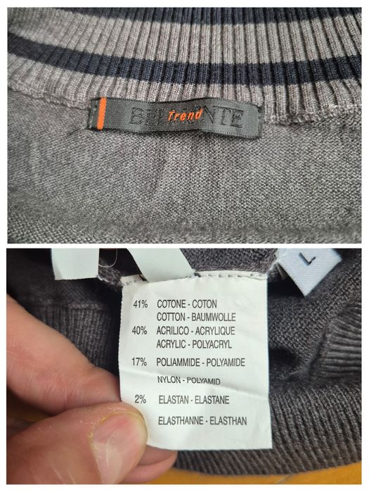 Cardigan Belmonte Premium, bumbac, lână şi elastan, Bărbaţi - L
