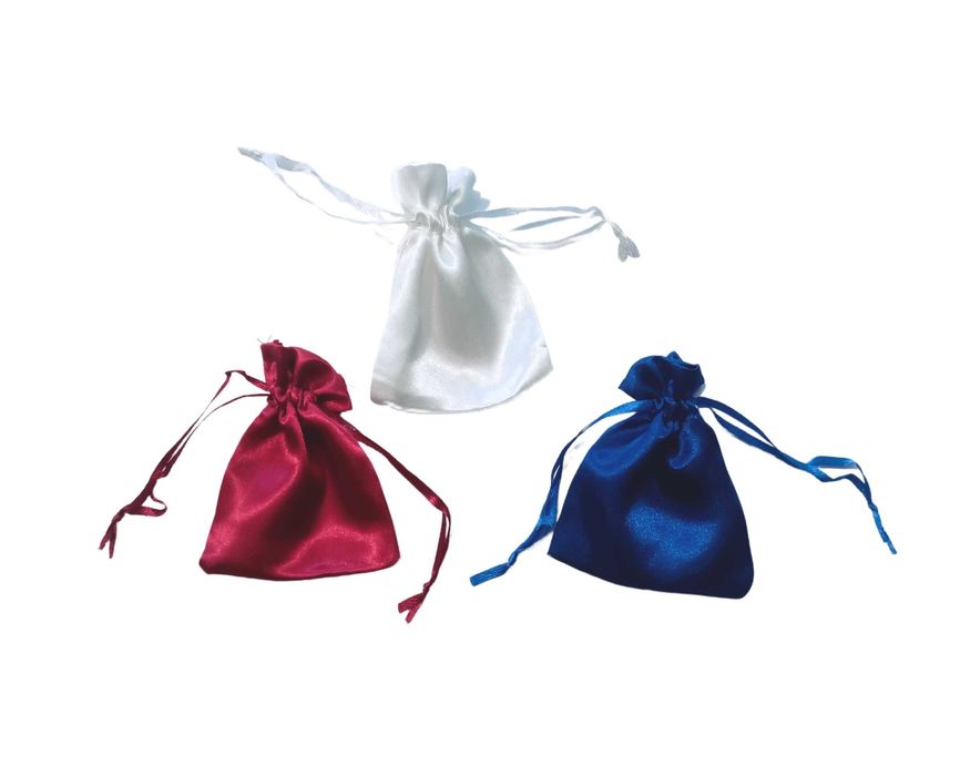 Saculeti textili bijuterii/marturii/accesorii, satinati, 7x9cm, lot 50