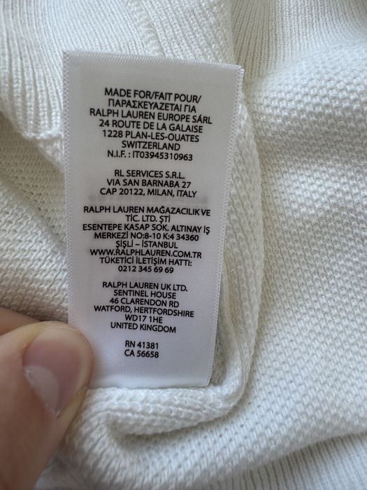 Мъжко! Чисто нов оригинален пуловер Polo Ralph Lauren Quater-Zip Cuton