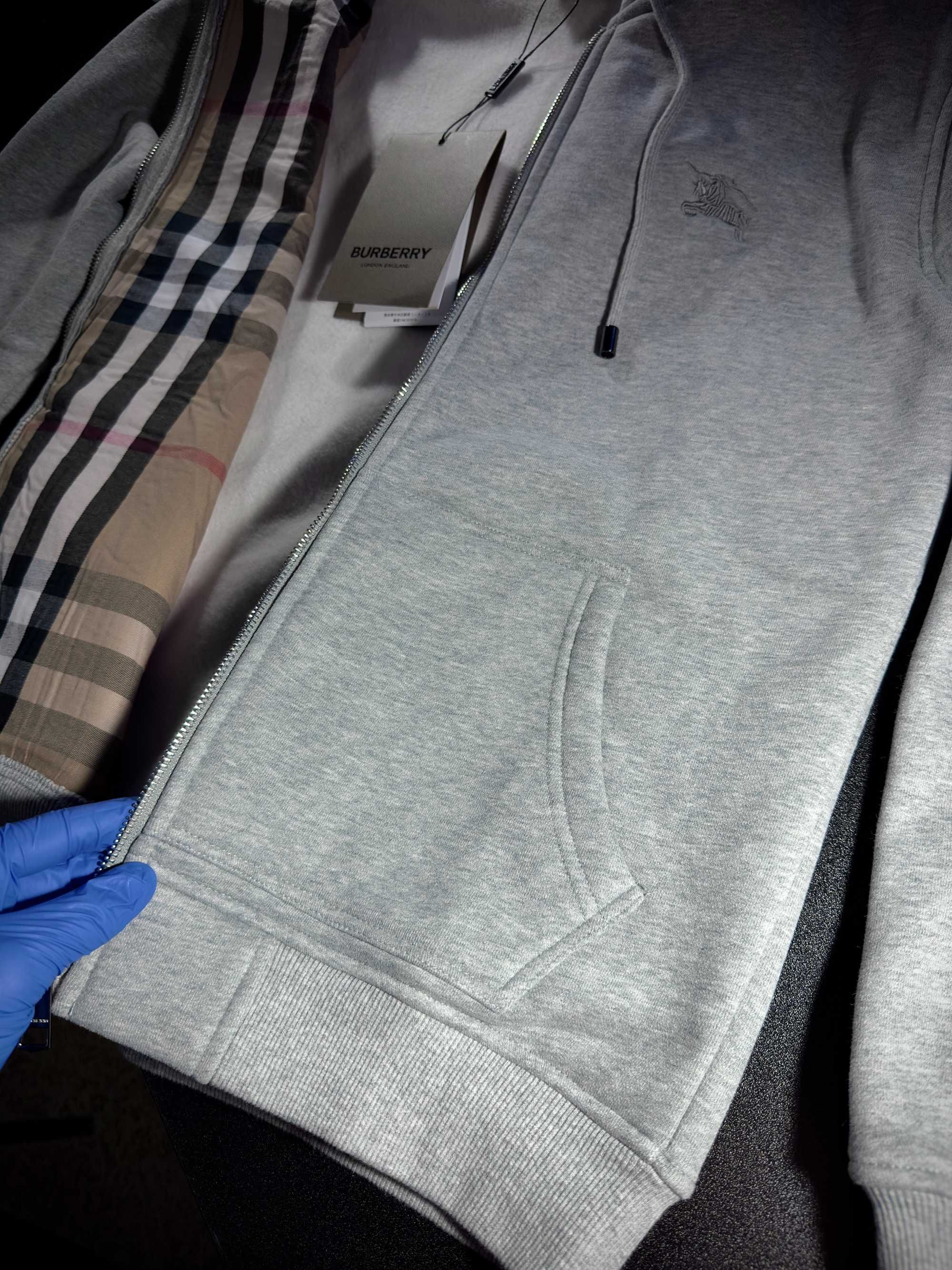 Hanorac Burberry Gray Zip Up